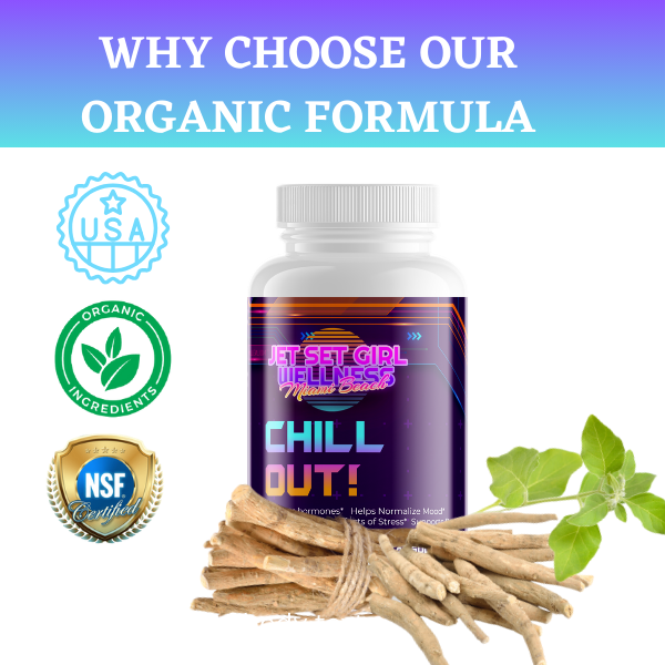 CHILL OUT! Organic Ashwagandha & Black Pepper, Natural Stress & Cognitive Support, 60 Count
