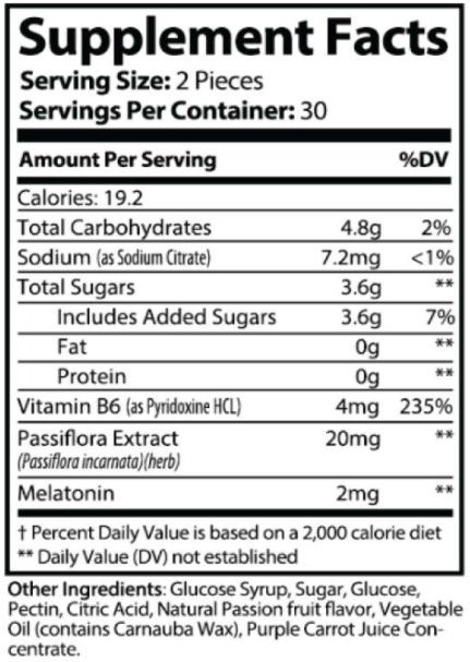 SWEET DREAMS Premium Sleep Gummies, Melatonin and Natural Botanicals and Herbs, 60 Count