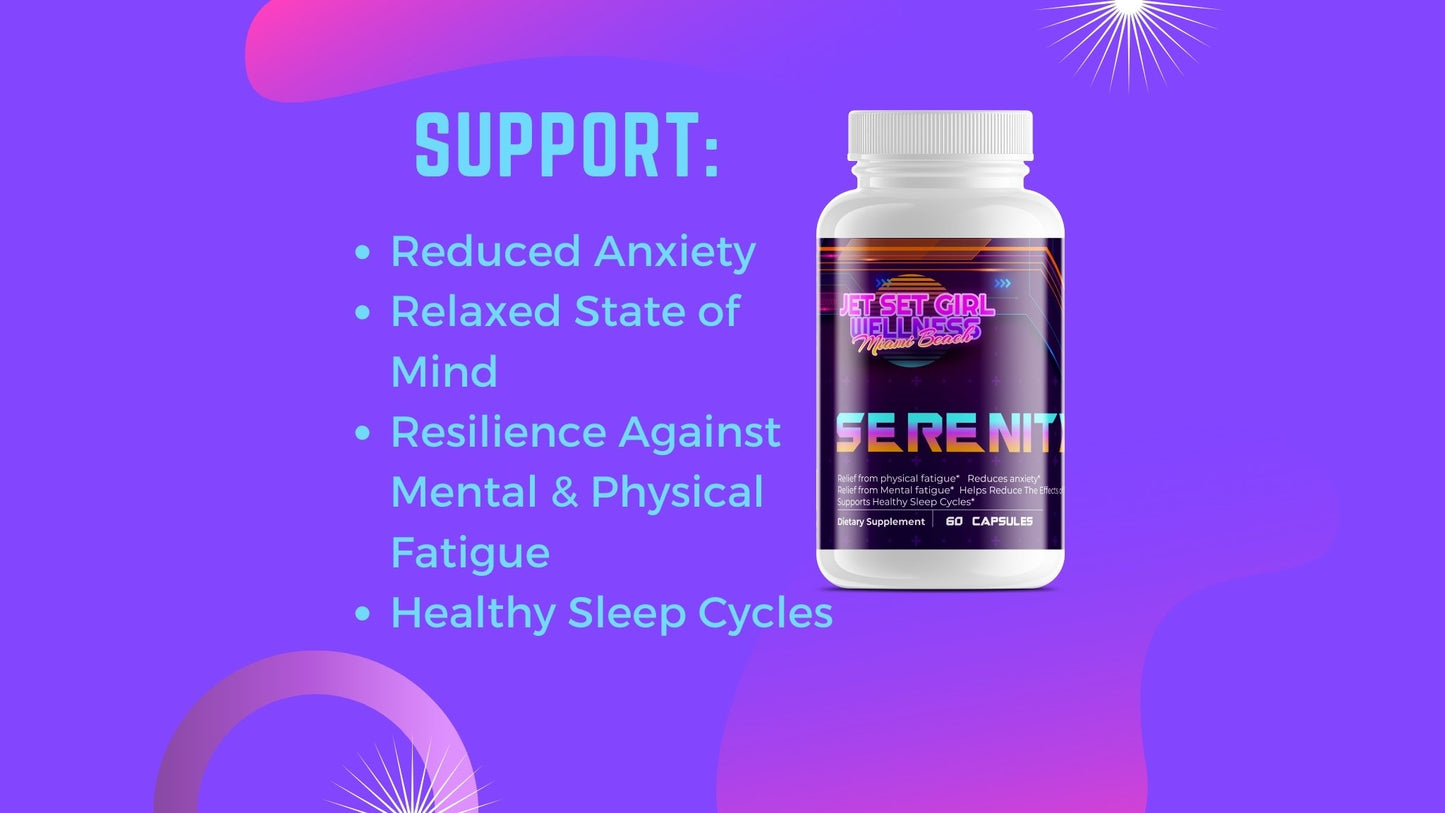 SERENITY Botanicals and Herbs for Natural Mood & Sleep Support, 60 Count
