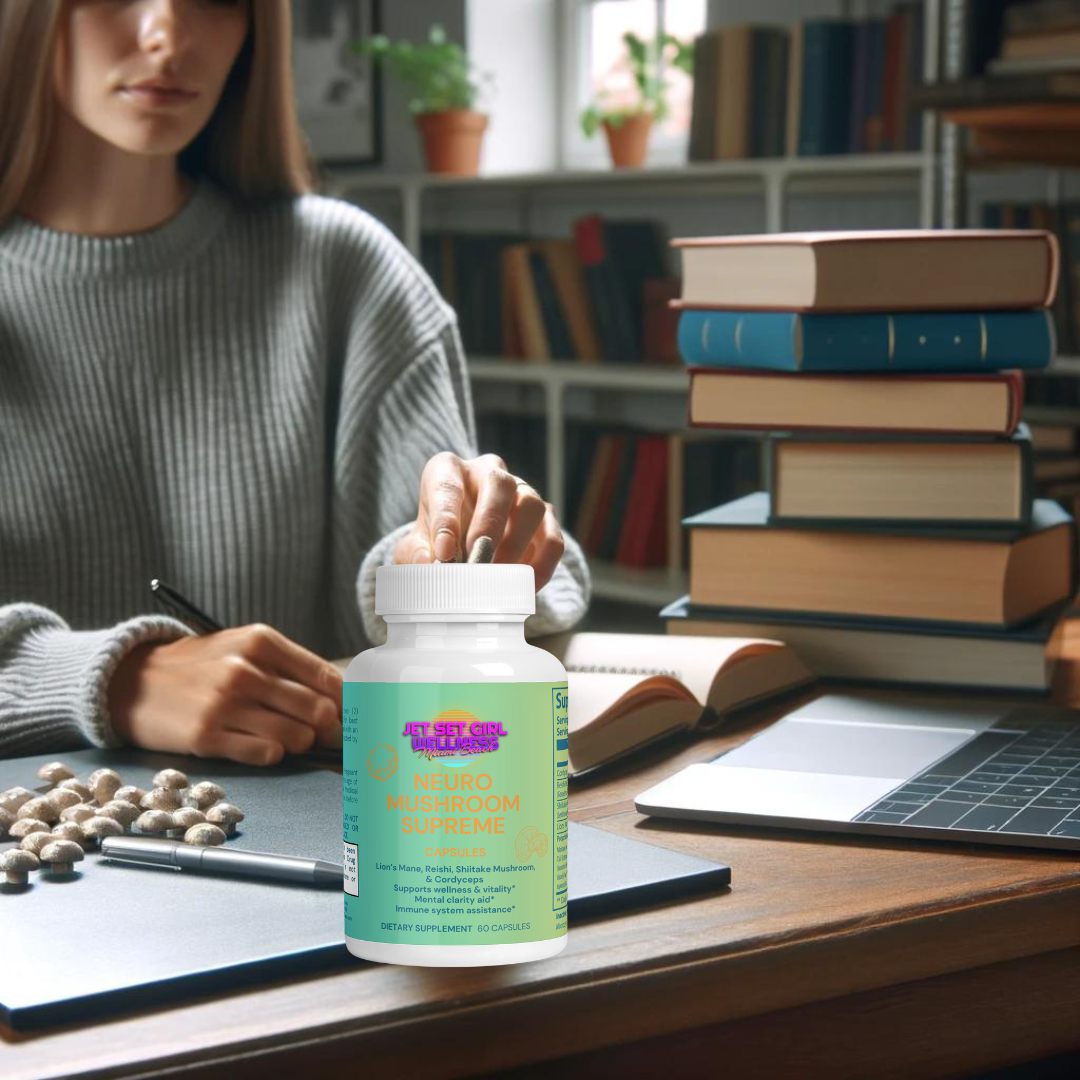 Hongo neuro supremo para reforzar la inmunidad, el cerebro, la concentración y la energía, 60 unidades