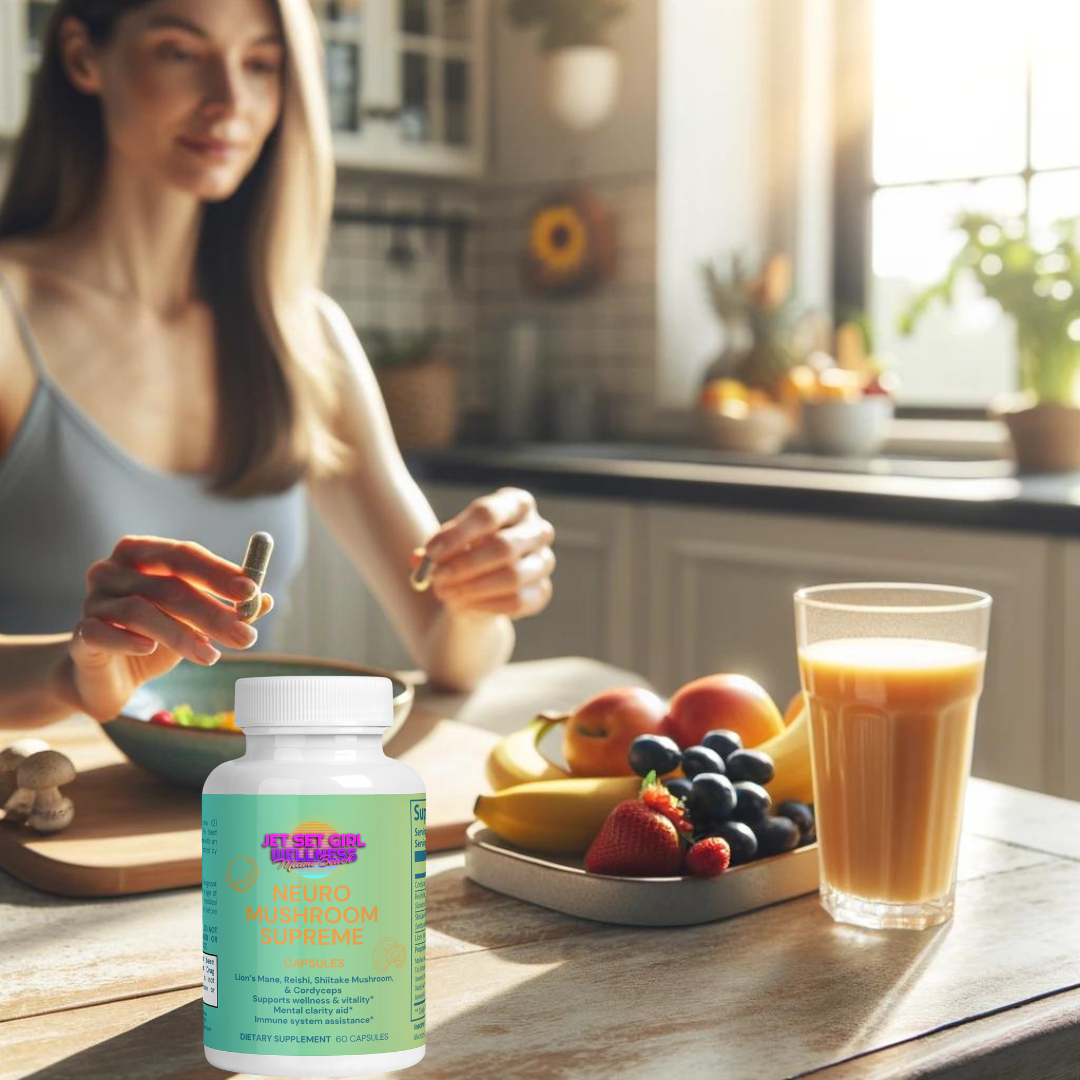 Hongo neuro supremo para reforzar la inmunidad, el cerebro, la concentración y la energía, 60 unidades