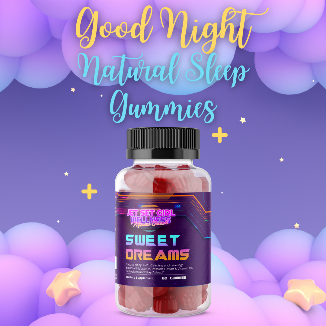 Gomitas para dormir de primera calidad SWEET DREAMS, melatonina y hierbas y extractos botánicos naturales, 60 unidades